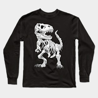 TRex Skeleton Dino bones paleontologist Fossil Dinosaur Long Sleeve T-Shirt